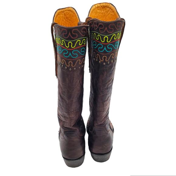 Old Gringo Zarape Embroidered Western Cowgirl Boots‎ Leather Studded - Picture 6 of 12